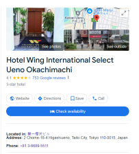 Hotel Wing International Select Ueno Okachimachi